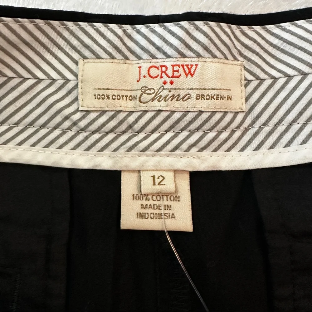 J.Crew Black Chino Broken-In Cotton Mini Shorts Size 12 | Clean Girl Classic - Picture 6 of 14